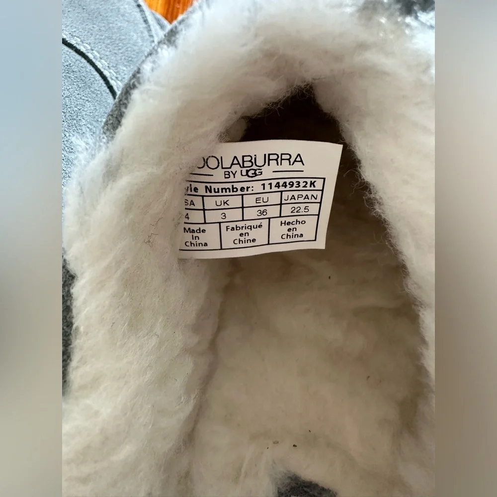 NEW Koolaburra Grey Kids Braidee Slippers